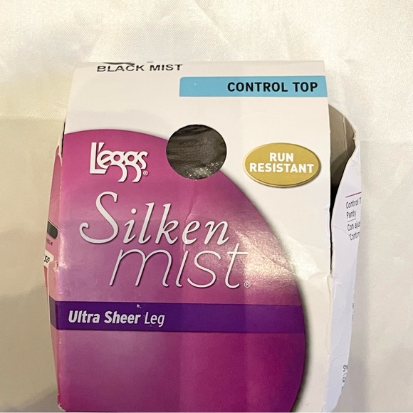 L'eggs Women's Silken Mist Control Top black mist size Q+ - Picture 3 of 5